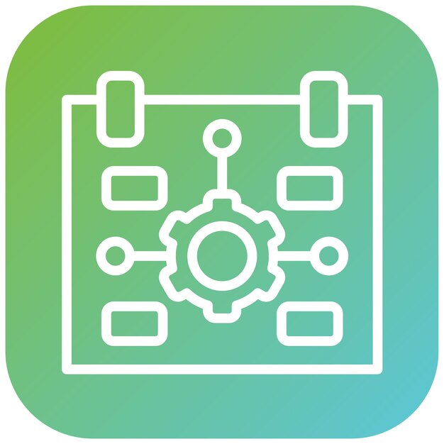 Vector Design Automated Scheduling App Icon Style