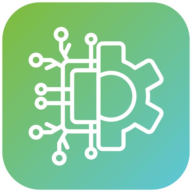vector design automation engineering icon style