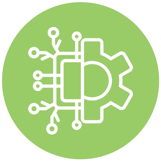 vector design automation engineering icon style