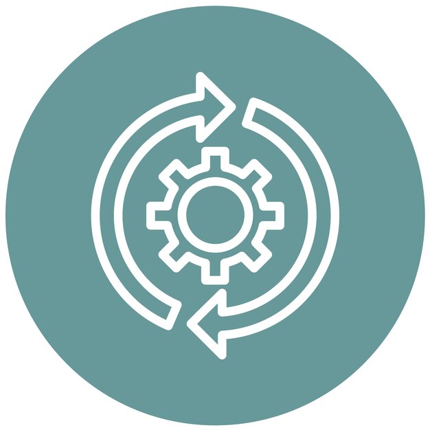 Vector Design Automation Icon Style