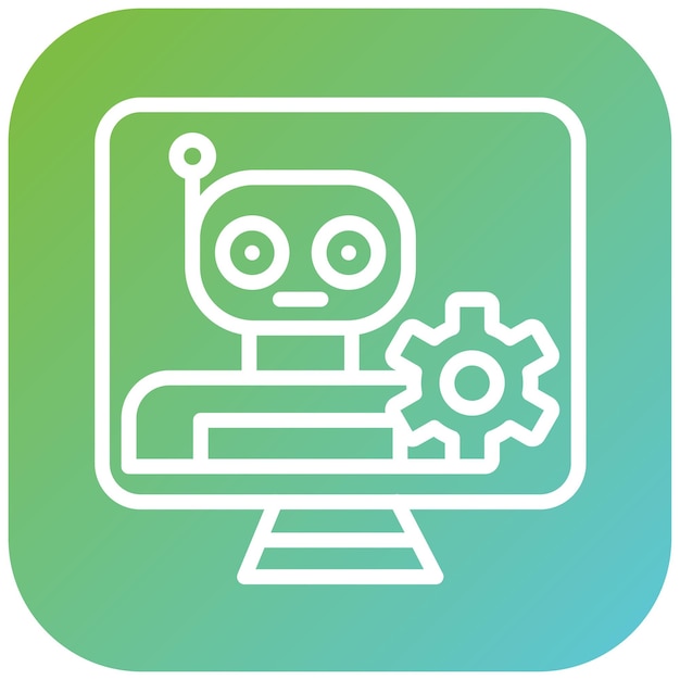 vector design automation services icon style