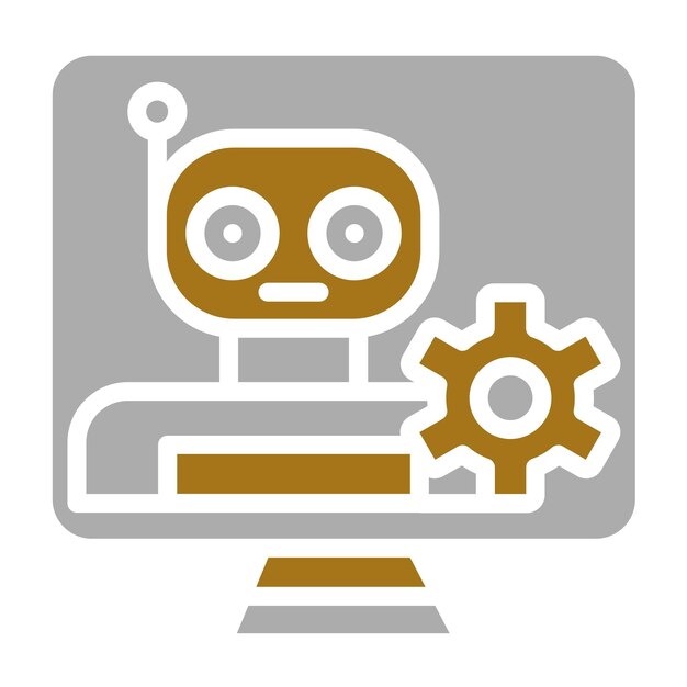 vector design automation services icon style