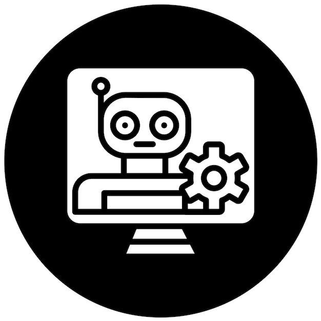 vector design automation services icon style