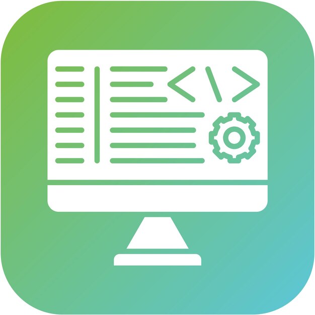 Vector Design Back End Development Icon Style