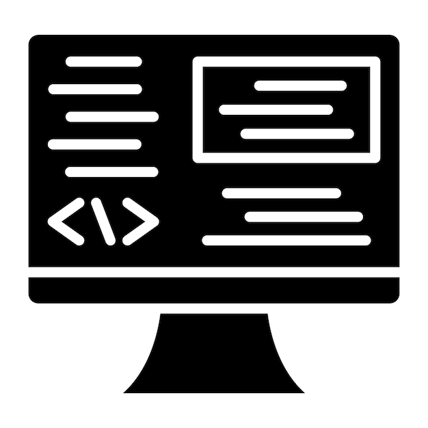 Vector Design Backend Development Icon Style