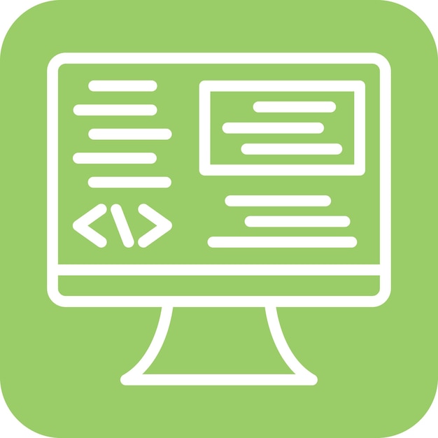 Vector Design Backend Development Icon Style