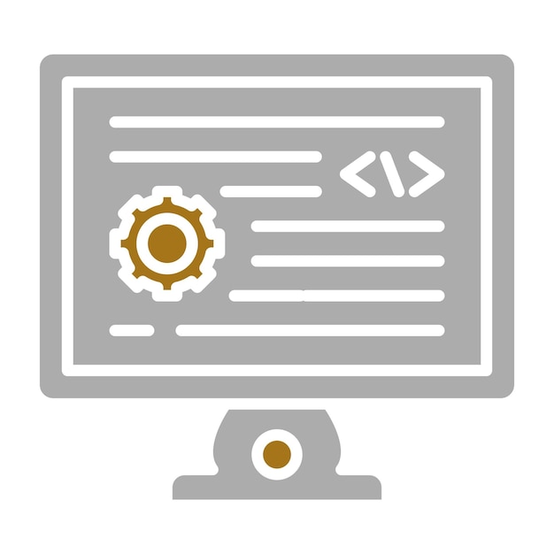 Vector Design Backend Development Icon Style