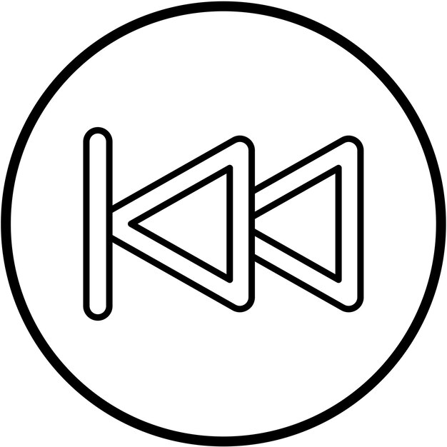 Vector Design Backward Button Icon Style