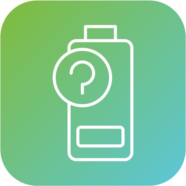 Vector Design Battery Unknown Icon Style