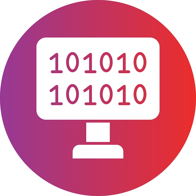 Vector Design Binary Code Icon Style