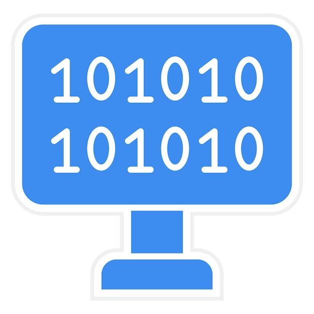 vector design binary code icon style