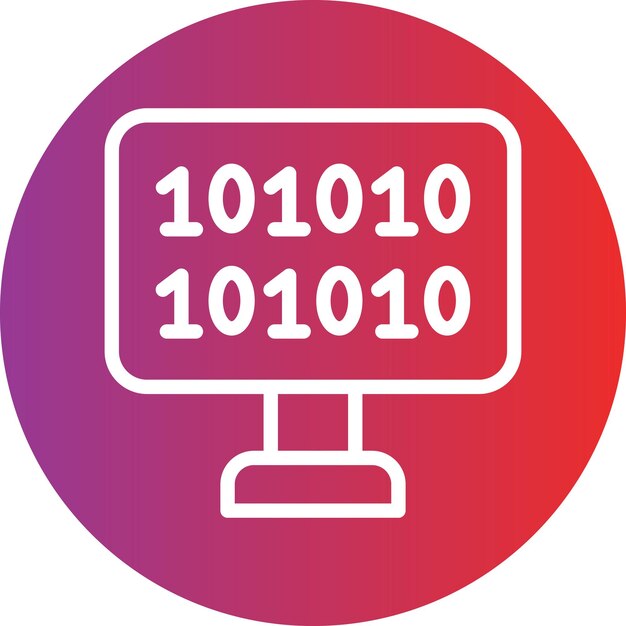 Vector Design Binary Code Icon Style