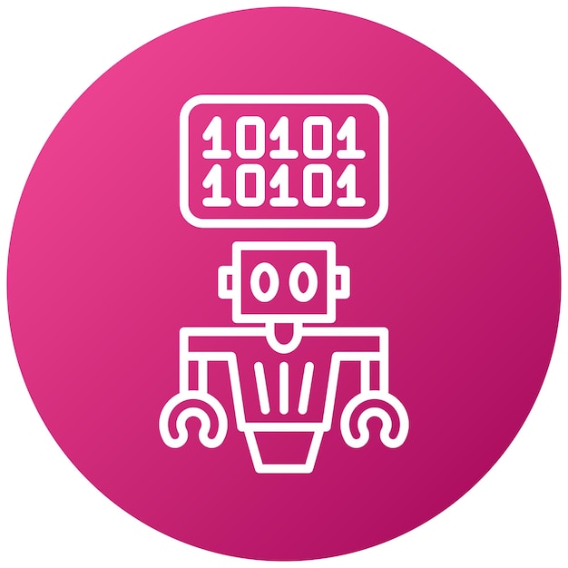vector design binary code icon style