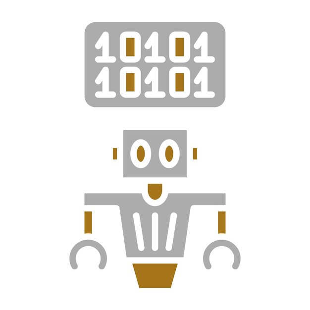 vector design binary code icon style