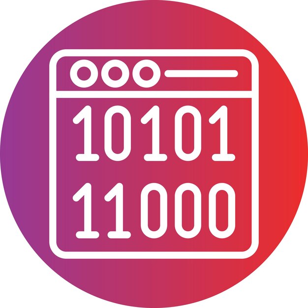 Vector Design Binary Icon Style