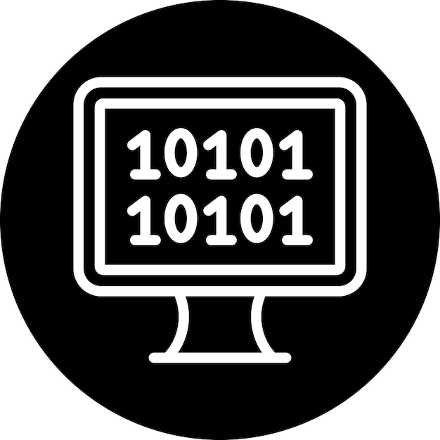 Vector Design Binary Icon Style