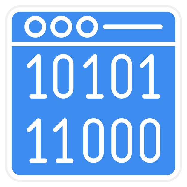 Vector Design Binary Icon Style