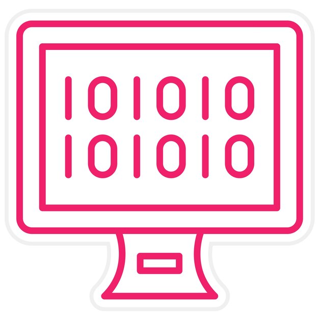 Vector Design Binary Icon Style