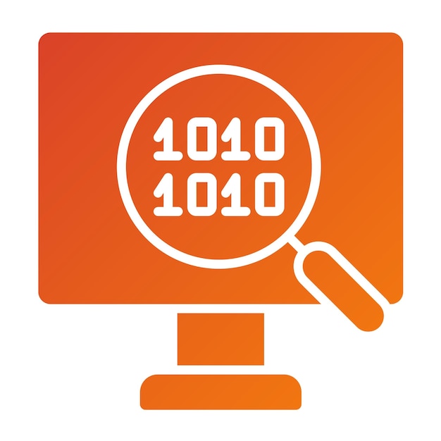 Vector Design Binary Icon Style