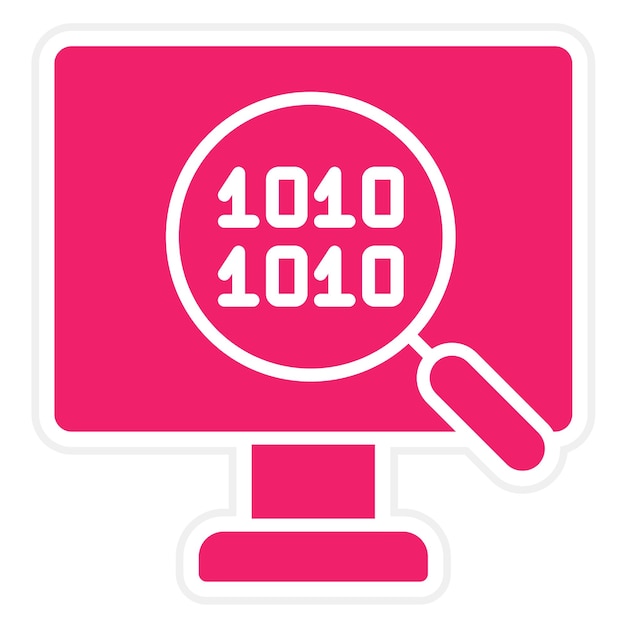 Vector Design Binary Icon Style