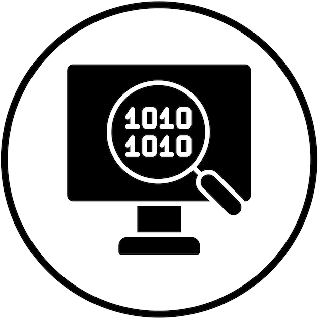 vector design binary icon style