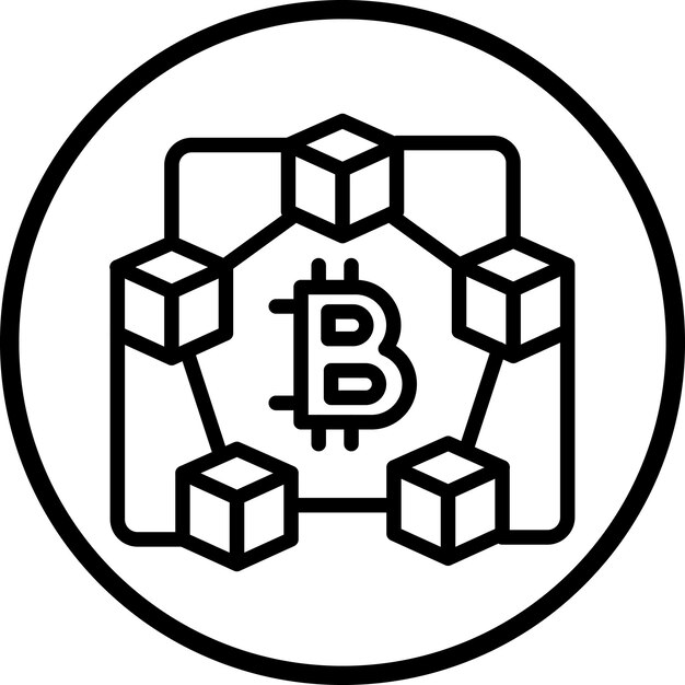 Vector Design Blockchain Icon Style