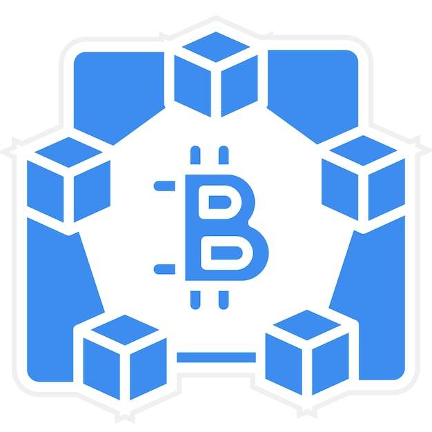 Vector Design Blockchain Icon Style