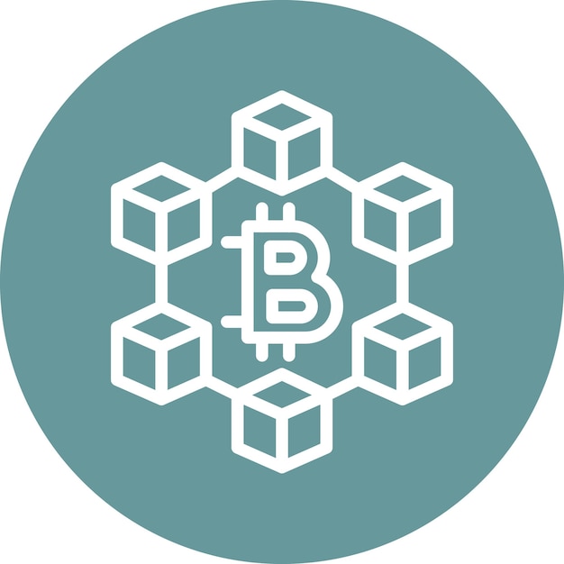 vector design blockchain icon style