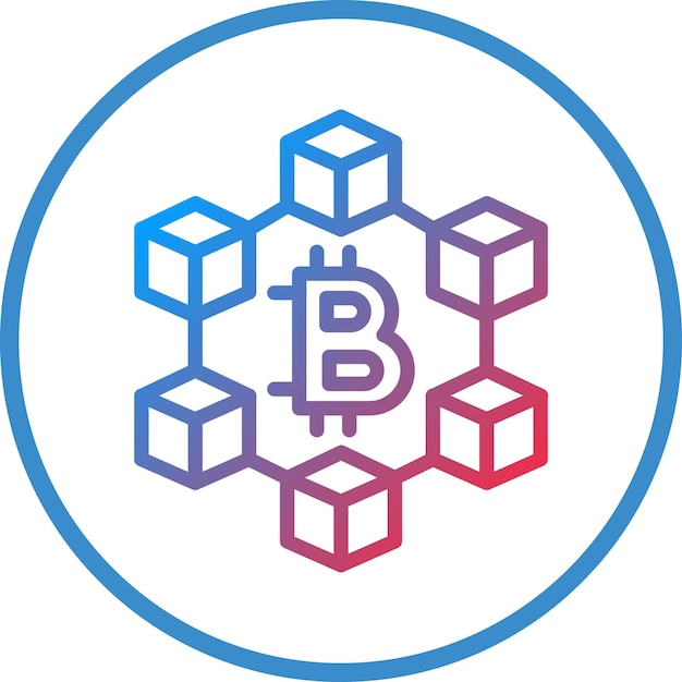 vector design blockchain icon style