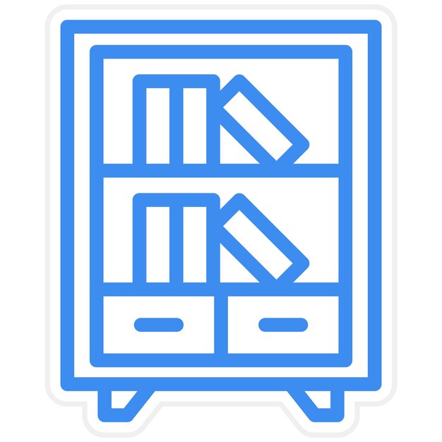 Vector Design Bookcase Icon Style