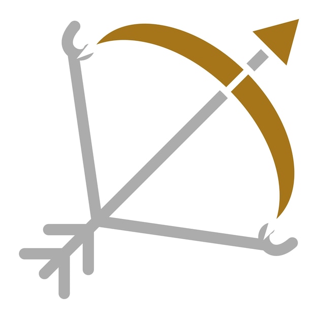 vector design bow and arrow icon style