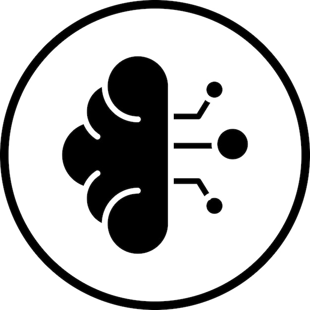 vector design brain circuit icon style