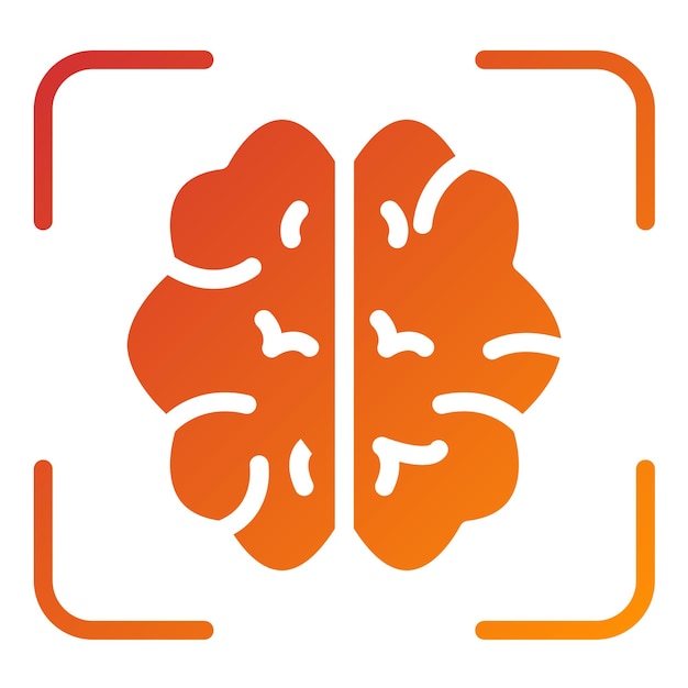 Vector Design Brain Scan Icon Style