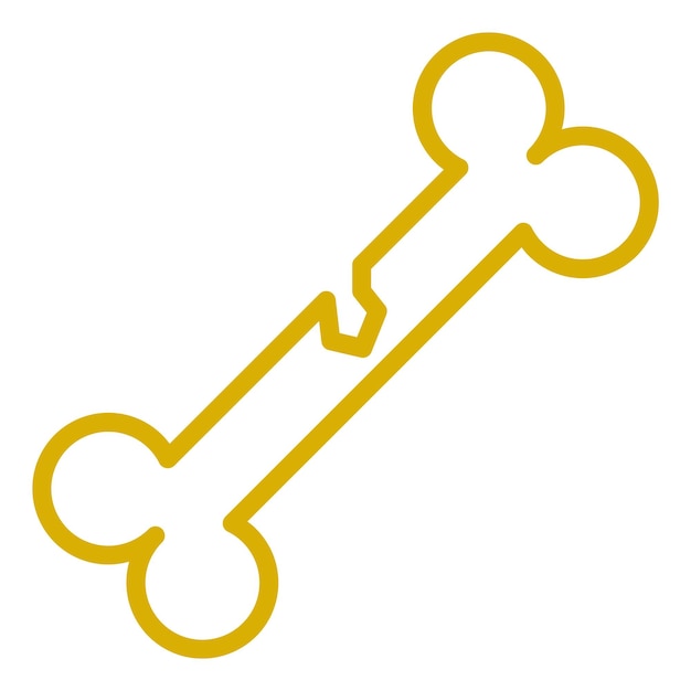 Vector Design Broken Bone Icon Style