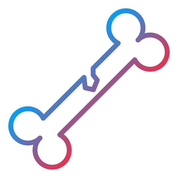 Vector Design Broken Bone Icon Style