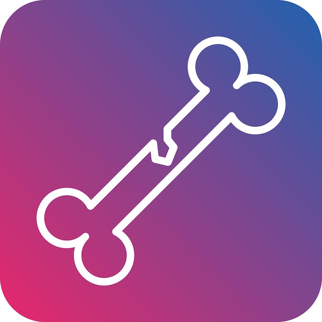 Vector Design Broken Bone Icon Style