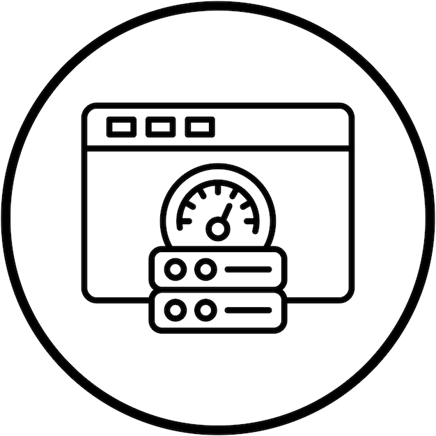 Vector Design Browser Cache Icon Style