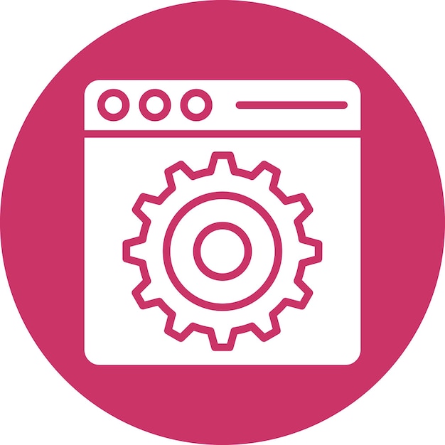 Vector Design Browser Setting Icon Style