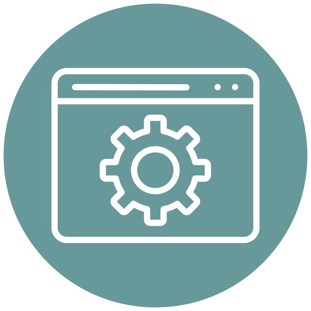 Vector Design Browser Setting Icon Style