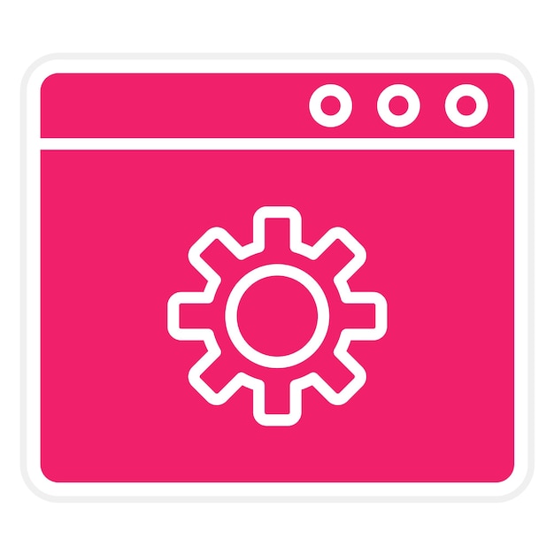 vector design browser setting icon style