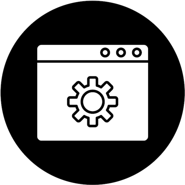 Vector Design Browser Setting Icon Style