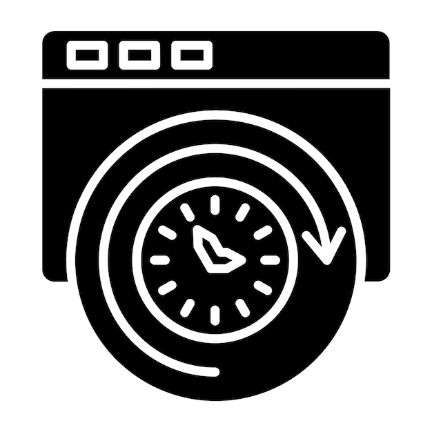 Vector Design Browsing History Icon Style