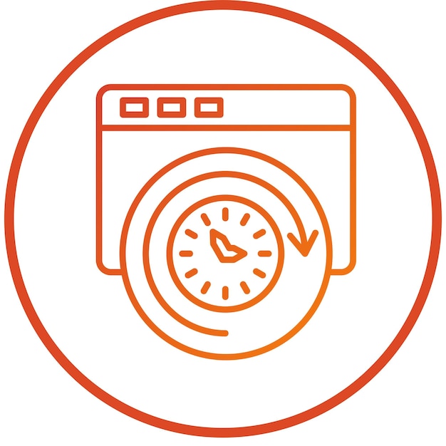 Vector Design Browsing History Icon Style
