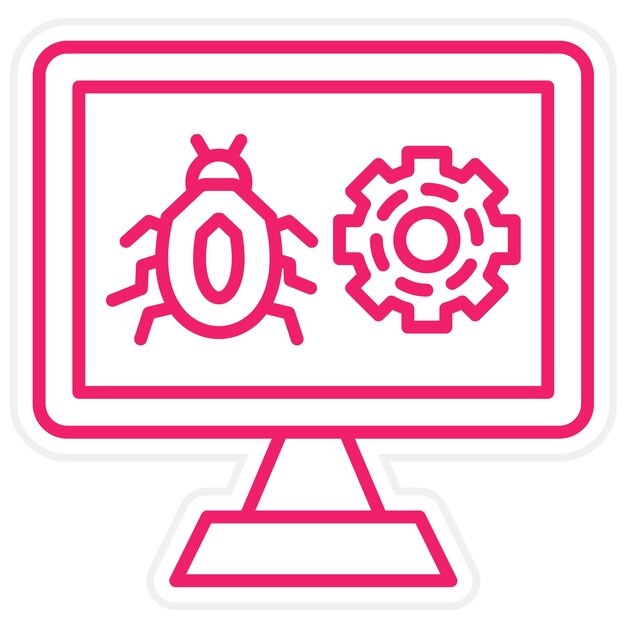 Vector Design Bug Fixes Icon Style