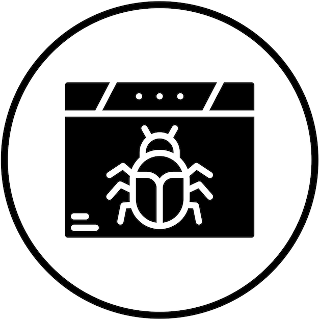 vector design bug icon style