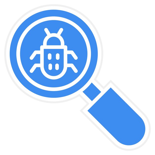 vector design bug search icon style
