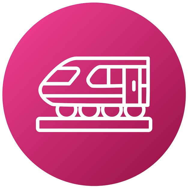 Vector Design Bullettrain Icon Style