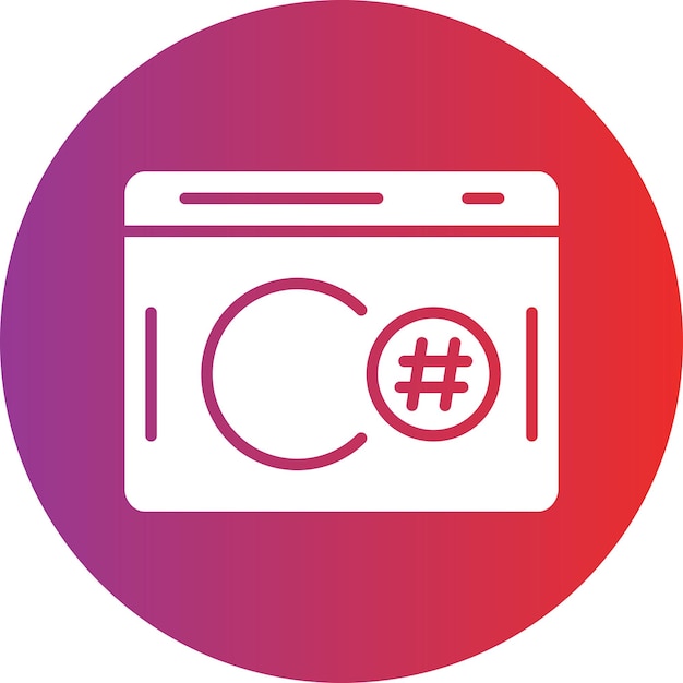Vector Design C Sharp Icon Style