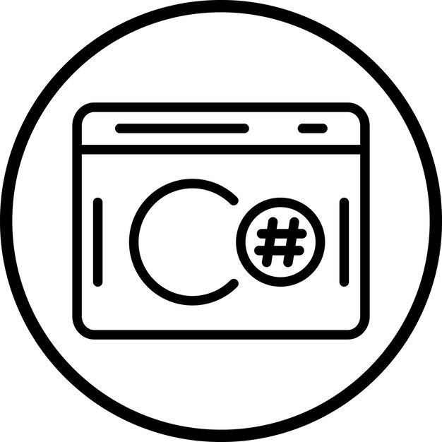 Vector Design C Sharp Icon Style