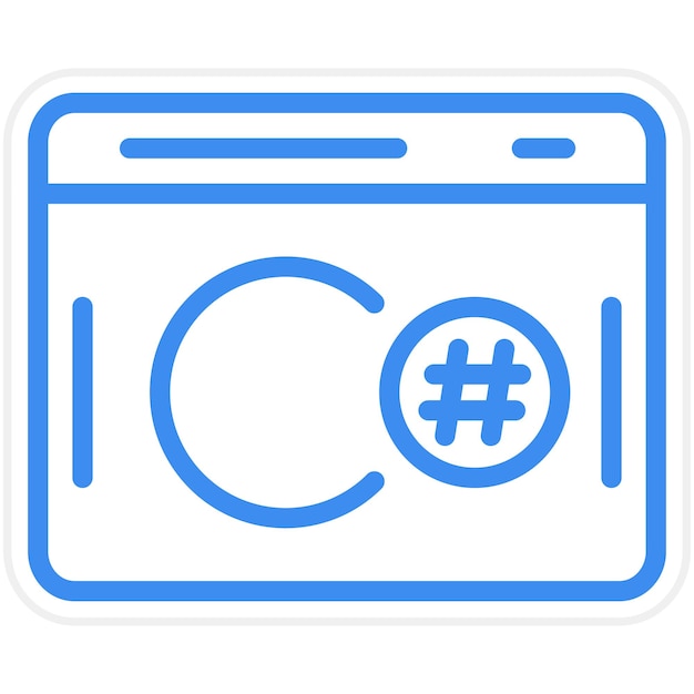 Vector Design C Sharp Icon Style